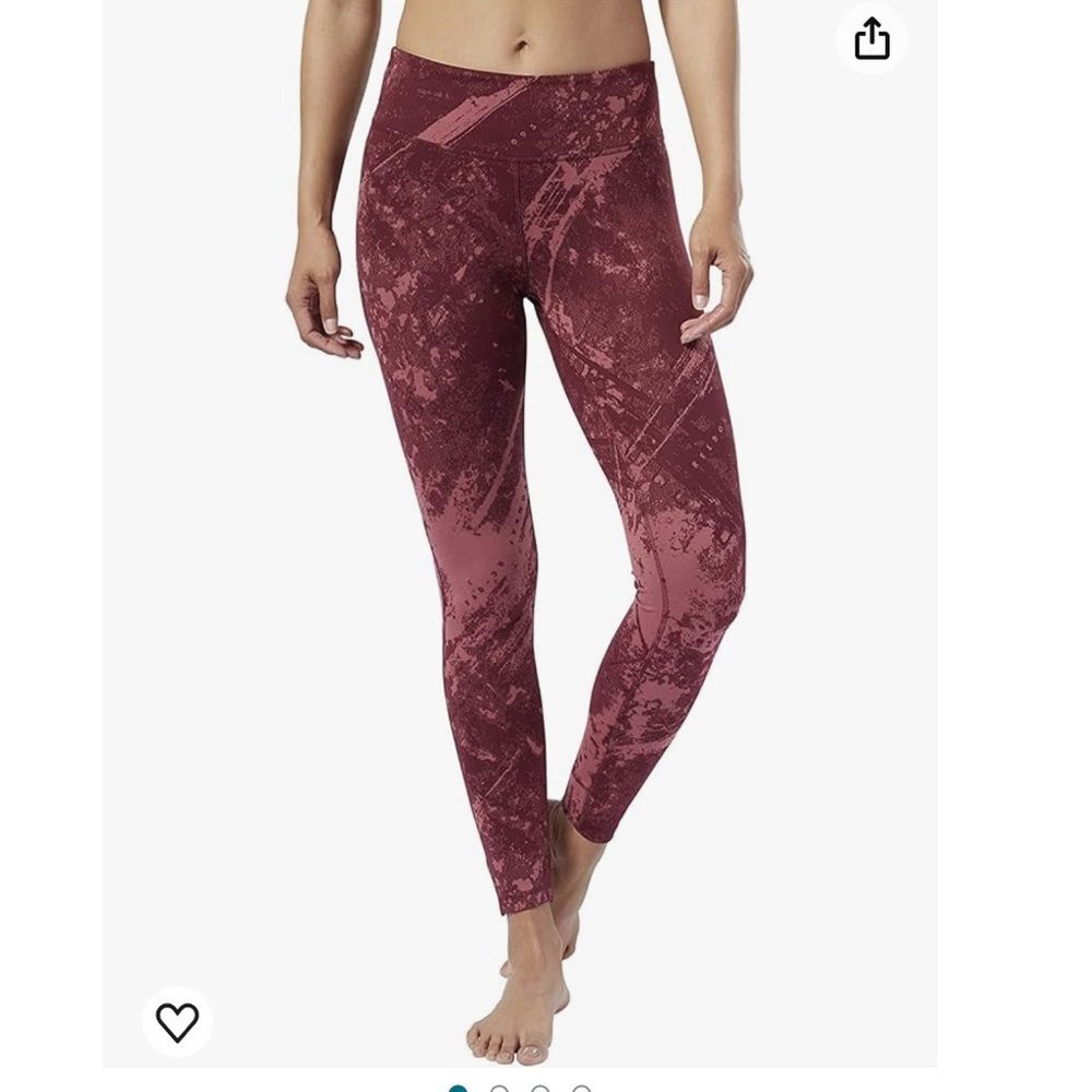 Reebok CBT Jacquard Lux Bold Tight 2.0 Leggings Workout Athletic Size XS NEW